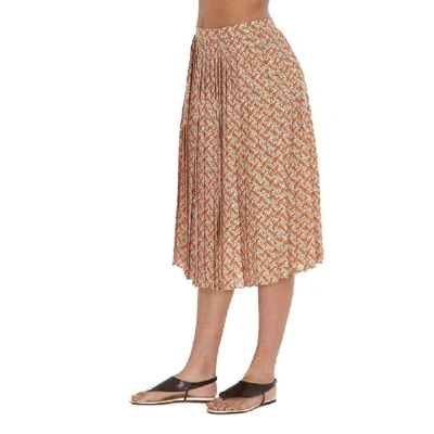 Shop Burberry Beige Polyester Skirt