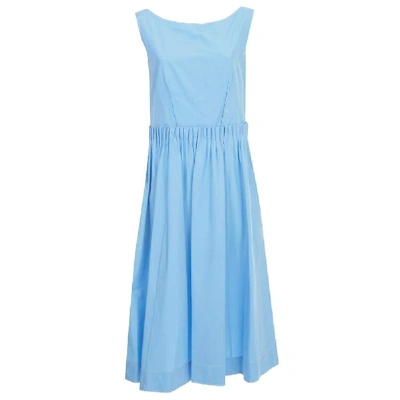 Shop Marni Light Blue Cotton Dress