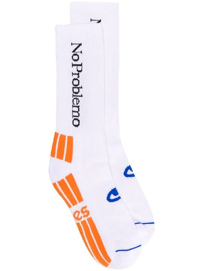 Shop Aries Arise White Cotton Socks