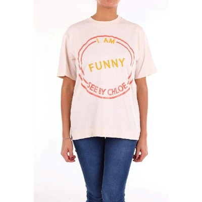 Shop See By Chloé Pink Cotton T-shirt