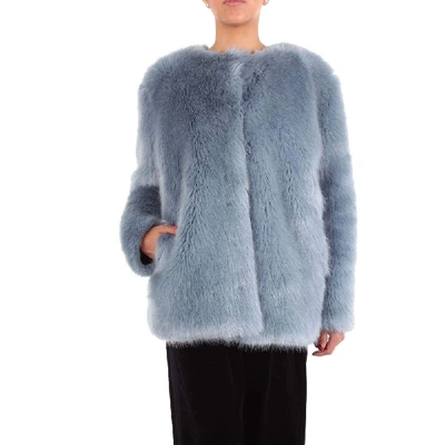 Shop Pinko Blue Acrylic Coat