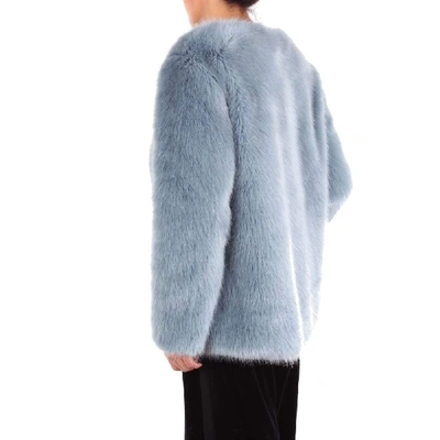 Shop Pinko Blue Acrylic Coat