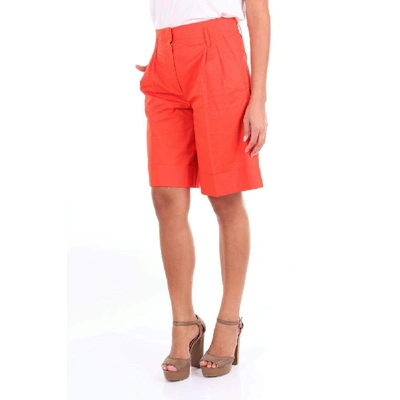 Shop Alberto Biani Women's Orange Cotton Shorts