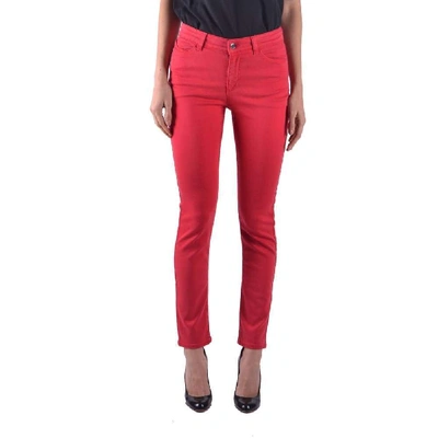 Shop Armani Jeans Red Polyamide Jeans