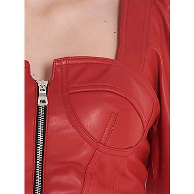 Shop Manokhi Red Leather Top