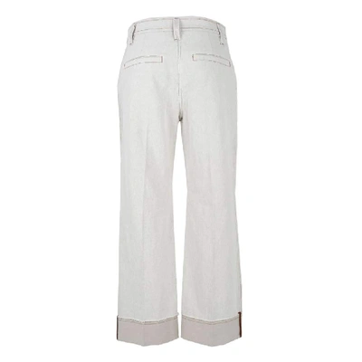 Shop Brunello Cucinelli White Cotton Jeans