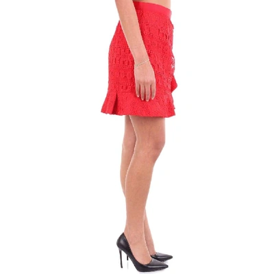 Shop Self-portrait Women's Red Polyester Skirt