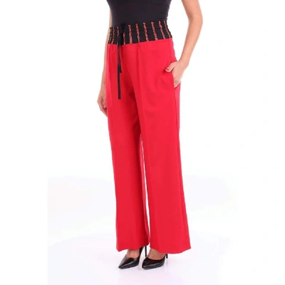 Shop Alysi Red Cotton Pants