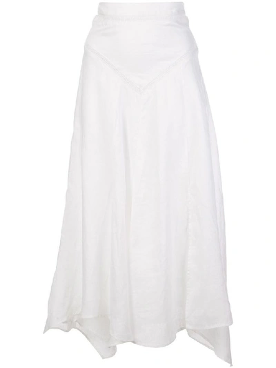 Shop Isabel Marant Étoile Women's White Linen Skirt