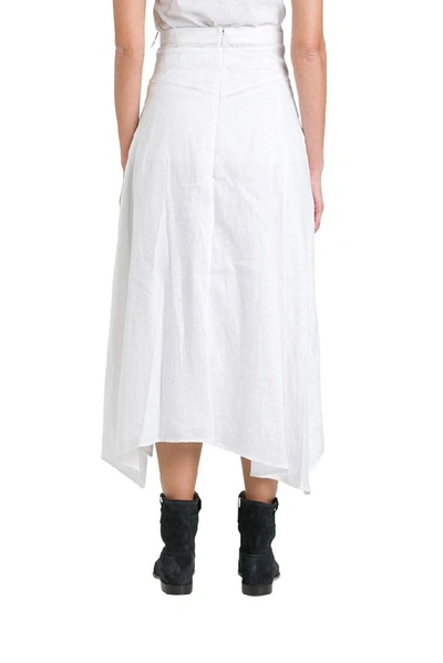 Shop Isabel Marant Étoile Women's White Linen Skirt