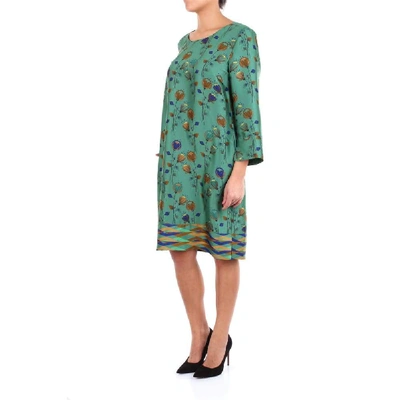 Shop Altea Women's Green Viscose Dress