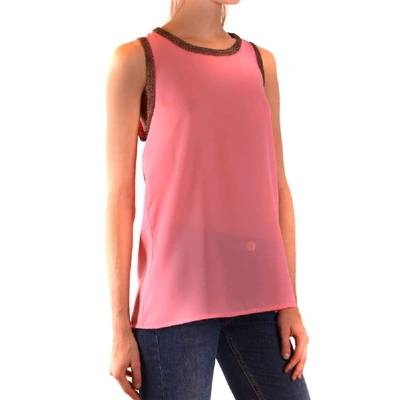 Shop Pinko Women's Pink Polyester Tank Top