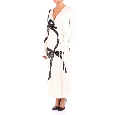 Shop Attico The  Women's White Polyester Dress
