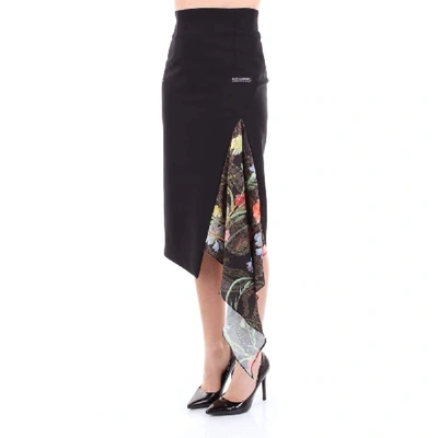 Shop Off-white Women's Black Cotton Skirt