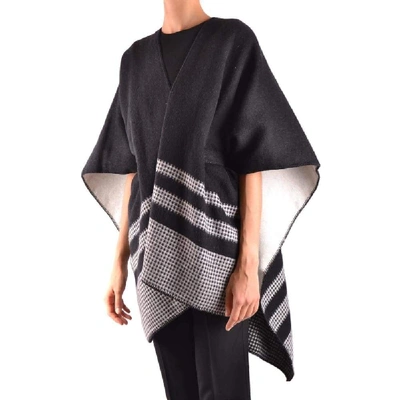 Shop Woolrich Women's Black Wool Poncho