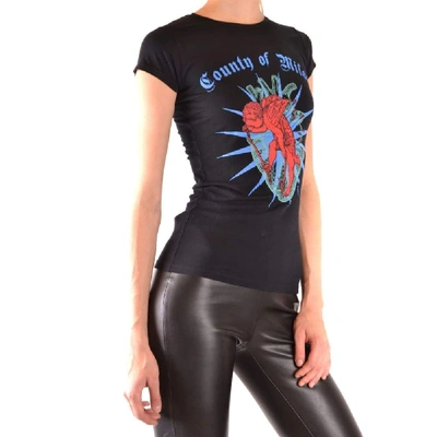 Shop Marcelo Burlon County Of Milan Marcelo Burlon Women's Black Cotton T-shirt