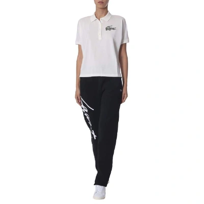 Shop Lacoste Women's Black Cotton Joggers