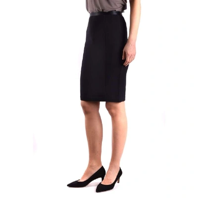 Shop Armani Jeans Black Polyester Skirt