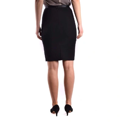 Shop Armani Jeans Black Polyester Skirt