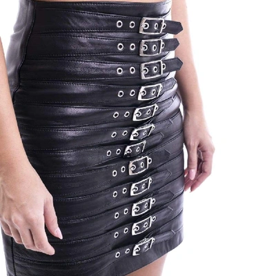 Shop Manokhi Black Leather Skirt