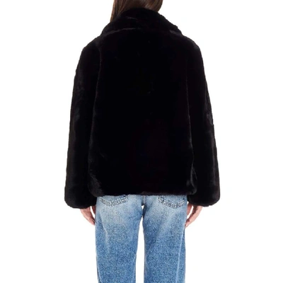 Shop Apparis Women's Black Acrylic Outerwear Jacket