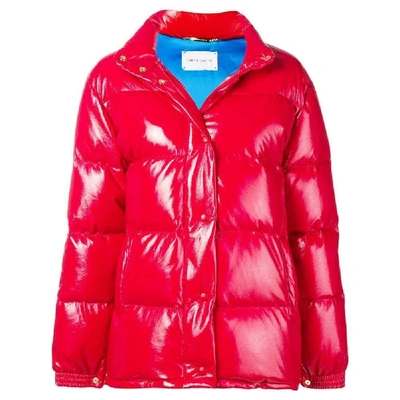 Shop Alberta Ferretti Red Polyamide Down Jacket
