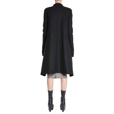 Shop Rick Owens Women's Black Wool Coat