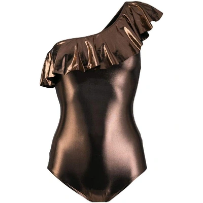 Shop Isabel Marant Bronze Polyester One-piece Suit