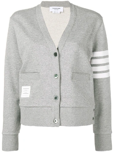 Shop Thom Browne Grey Cardigan