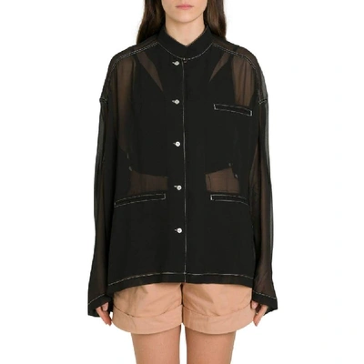 Shop Acne Studios Black Polyester Shirt