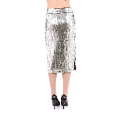 Shop Off-white Women's Silver Polyester Skirt