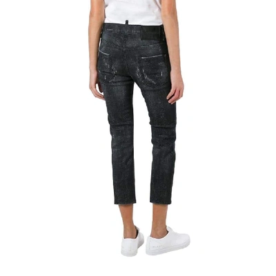Shop Dsquared2 Black Cotton Jeans