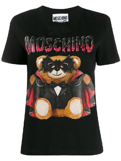 Shop Moschino Women's Black Cotton T-shirt