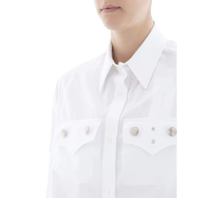 Shop Calvin Klein Women's White Cotton Shirt