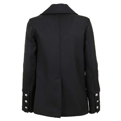 Shop Pinko Black Wool Coat