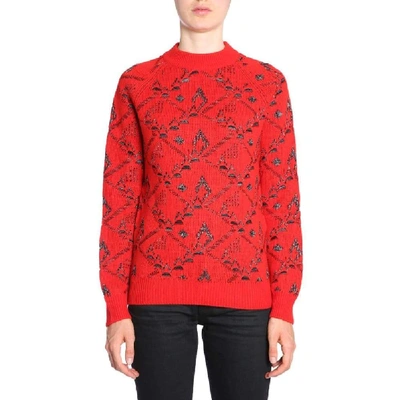 Shop Saint Laurent Women's Red Wool Sweater