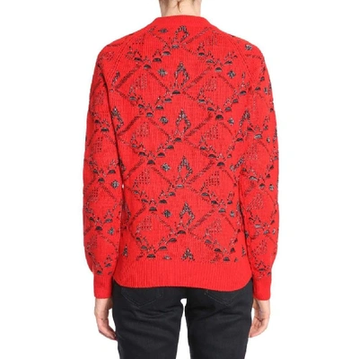 Shop Saint Laurent Women's Red Wool Sweater