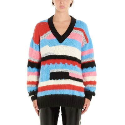 Shop Msgm Women's Multicolor Polyester Sweater