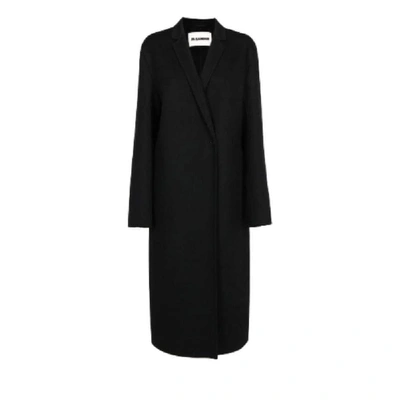 Shop Jil Sander Black Cashmere Coat