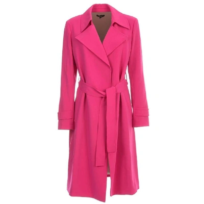 Shop Theory Fuchsia Cotton Trench Coat