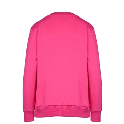 Shop Versace Fuchsia Cotton Sweatshirt