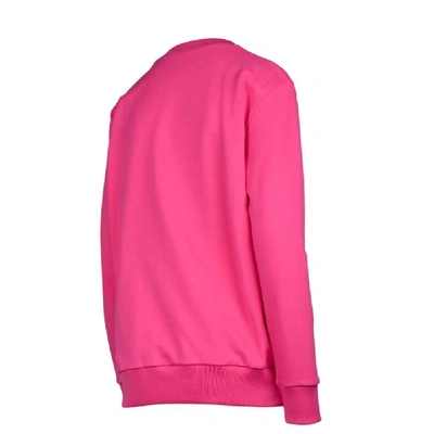 Shop Versace Fuchsia Cotton Sweatshirt