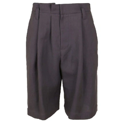 Shop Brunello Cucinelli Grey Cotton Shorts