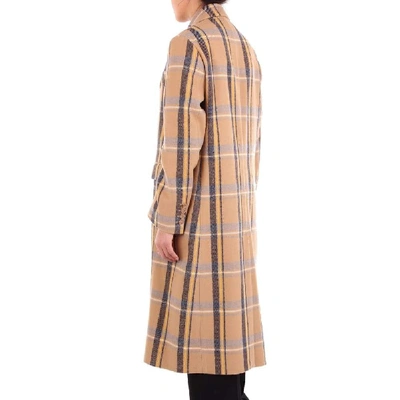 Shop Stella Mccartney Women's Beige Wool Coat