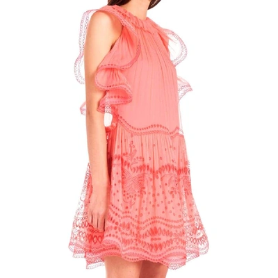 Shop Alberta Ferretti Women's Fuchsia Cotton Dress