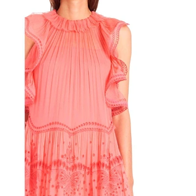 Shop Alberta Ferretti Women's Fuchsia Cotton Dress