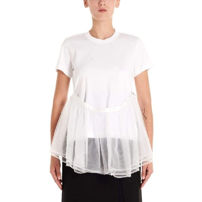 Shop Noir Kei Ninomiya Women's White Cotton T-shirt