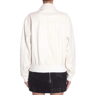 Shop Givenchy Women's White Leather Outerwear Jacket