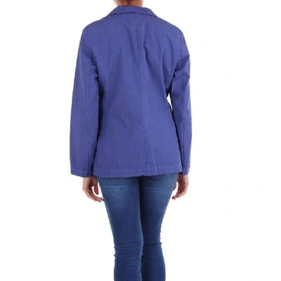 Shop Altea Women's Blue Cotton Blazer