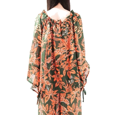 Shop L'autre Chose Women's Green Silk Blouse